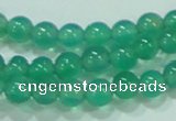 CTG83 15.5 inches 3mm round grade AA tiny green agate beads wholesale