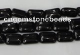 CTO125 15.5 inches 10*14mm rectangle black tourmaline beads