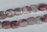 CTO207 15.5 inches 12*12mm square pink tourmaline gemstone beads