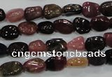 CTO71 15.5 inches 6*8mm nuggets natural tourmaline gemstone beads