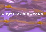 CTR202 15*35mm - 20*42mm faceted teardrop lemon quartz beads