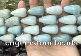 CTR358 15.5 inches 15*25mm faceted teardrop amazonite beads