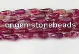 CTR440 15.5 inches 8*20mm faceted teardrop agate beads wholesale