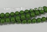 CTU1392 15.5 inches 6mm round synthetic turquoise beads