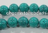 CTU1675 15.5 inches 12mm round synthetic turquoise beads
