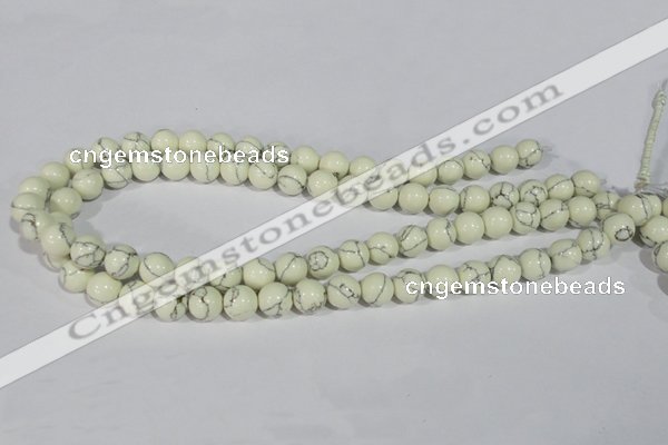 CTU1795 15.5 inches 12mm round synthetic turquoise beads