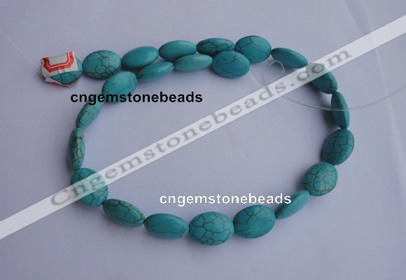 CTU19 15.5 inches 12*16mm oval blue turquoise strand beads Wholesale