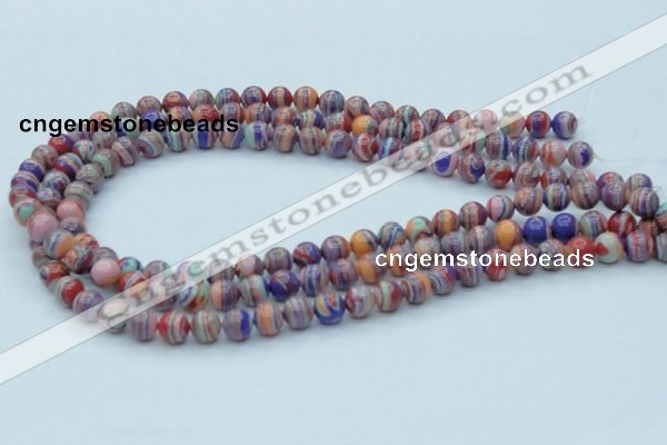 CTU240 16 inches 8mm round imitation turquoise beads wholesale