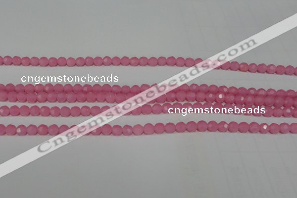 CTU2555 15.5 inches 4mm faceted round synthetic turquoise beads