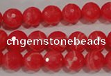 CTU2743 15.5 inches 10mm faceted round synthetic turquoise beads