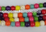 CTU701 15.5 inches 6.5mm round dyed turquoise beads wholesale