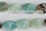 CTW59 15.5 inches 12*16mm twisted oval amazonite gemstone beads