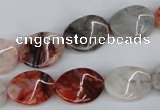 CTW68 15.5 inches 15*20mm twisted oval agate gemstone  beads