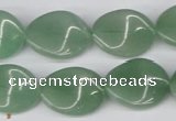 CTW72 15.5 inches 15*20mm twisted oval green aventurine beads