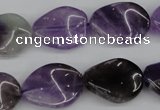CTW83 15.5 inches 15*20mm twisted oval amethyst gemstone beads