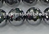 CTZ624 15.5 inches 12mm faceted round terahertz beads wholesale