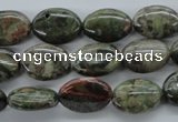 CUG168 15.5 inches 10*14mm oval australian unakite beads