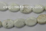 CWB352 15.5 inches 10*14mm oval howlite turquoise beads wholesale
