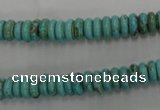 CWB684 15.5 inches 3*8mm rondelle howlite turquoise beads wholesale