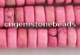 CWB837 15.5 inches 3*6mm tyre howlite turquoise beads wholesale