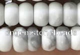 CWB918 15.5 inches 5*8mm rondelle white howlite turquoise beads