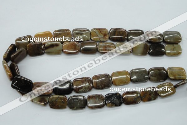 CWJ58 15.5 inches 15*20mm rectangle wood jasper gemstone beads