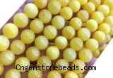 CYJ669 15 inches 10mm round dyed yellow jade beads wholesale