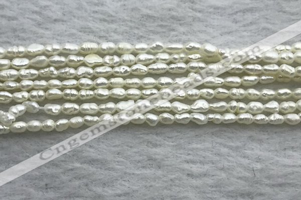 FWP150 14.5 inches 1.8mm - 2mm rice white freshwater pearl strands