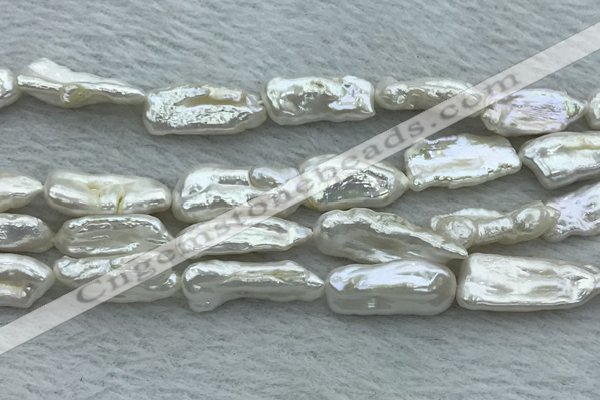 FWP410 15 inches 10*20mm - 11*25mm biwa freshwater pearl beads
