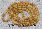 GMN100 Hand-knotted 6mm golden tiger eye 108 beads mala necklaces