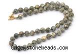 GMN7714 18 - 36 inches 8mm, 10mm round rhyolite beaded necklaces
