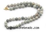 GMN7786 18 - 36 inches 8mm, 10mm round greeting pine jasper beaded necklaces