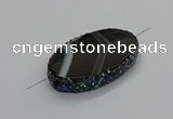 NGC1782 35*55mm oval agate gemstone connectors wholesale