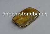 NGC1881 30*40mm - 30*45mm rectangle agate gemstone connectors