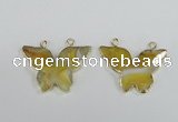 NGC406 30*40mm butterfly agate gemstone connectors wholesale