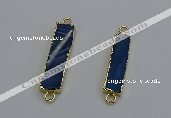 NGC5071 8*35mm - 10*40mm rectangle agate gemstone connectors