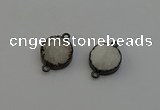 NGC5180 15mm - 16mm coin druzy agate gemstone connectors