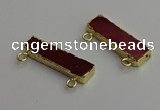 NGC5687 8*32mm - 10*35mm rectangle mookaite gemstone connectors