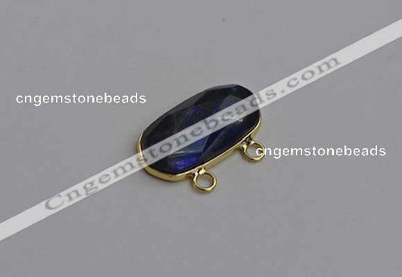 NGC5826 13*25mm faceted oval labradorite connectors wholesale