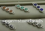 NGC6036 6*18mm mixed gemstone connectors wholesale