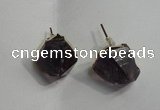 NGE11 12*15mm - 13*18mm nuggets lavender amethyst earrings wholesale