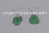 NGE210 18*20mm - 20*25mm freeform druzy agate gemstone earrings