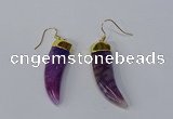 NGE228 10*40mm - 12*45mm oxhorn agate gemstone earrings wholesale