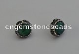 NGE5019 12mm freeform druzy agate gemstone earrings wholesale