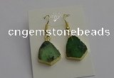 NGE5175 15*20mm australia chrysoprase earrings wholesale