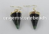 NGE65 14*20mm - 15*22mm cone agate gemstone earrings wholesale