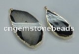 NGP1551 30*55mm - 40*70mm freeform druzy agate pendants