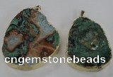 NGP1584 40*50mm - 45*60mm freeform ocean agate gemstone pendants