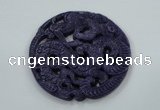 NGP1623 66*66mm Carved dyed natural hetian jade pendants wholesale