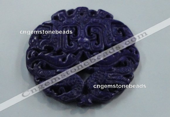 NGP1634 67*68mm Carved dyed natural hetian jade pendants wholesale